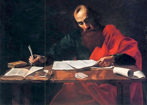 Saint Paul Writing His Epistles (ca.1600 AD) Valentin de Boulogne